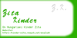 zita kinder business card